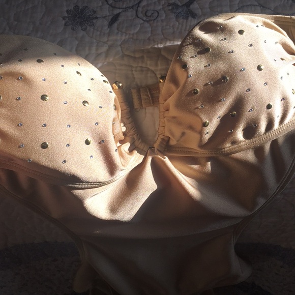 Like New! Apollo Swimwear Gold Minokini 💕💜💕 - Picture 2 of 8